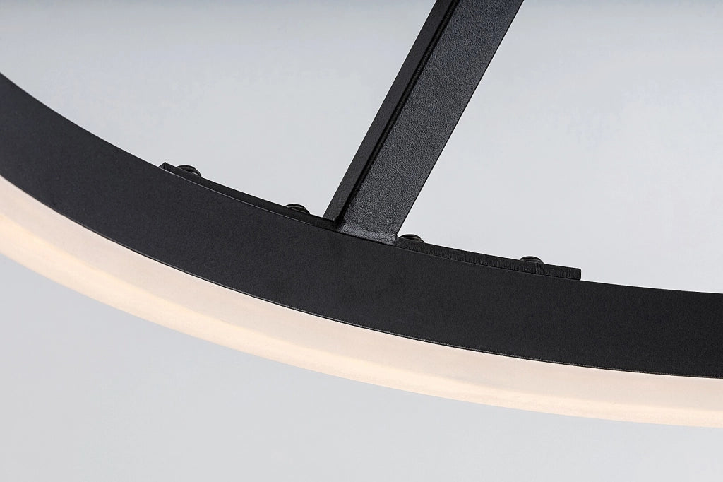 Plafoniera moderna nera ring 40cm LED 24W CCT Rabalux