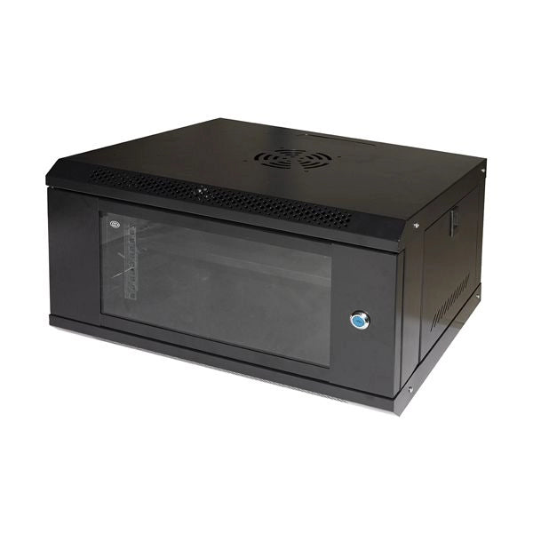 Armadio rack 19 6 unita (a)300 x (l)530 x (p)400 nero ripiano incluso - LINLK1906UNL