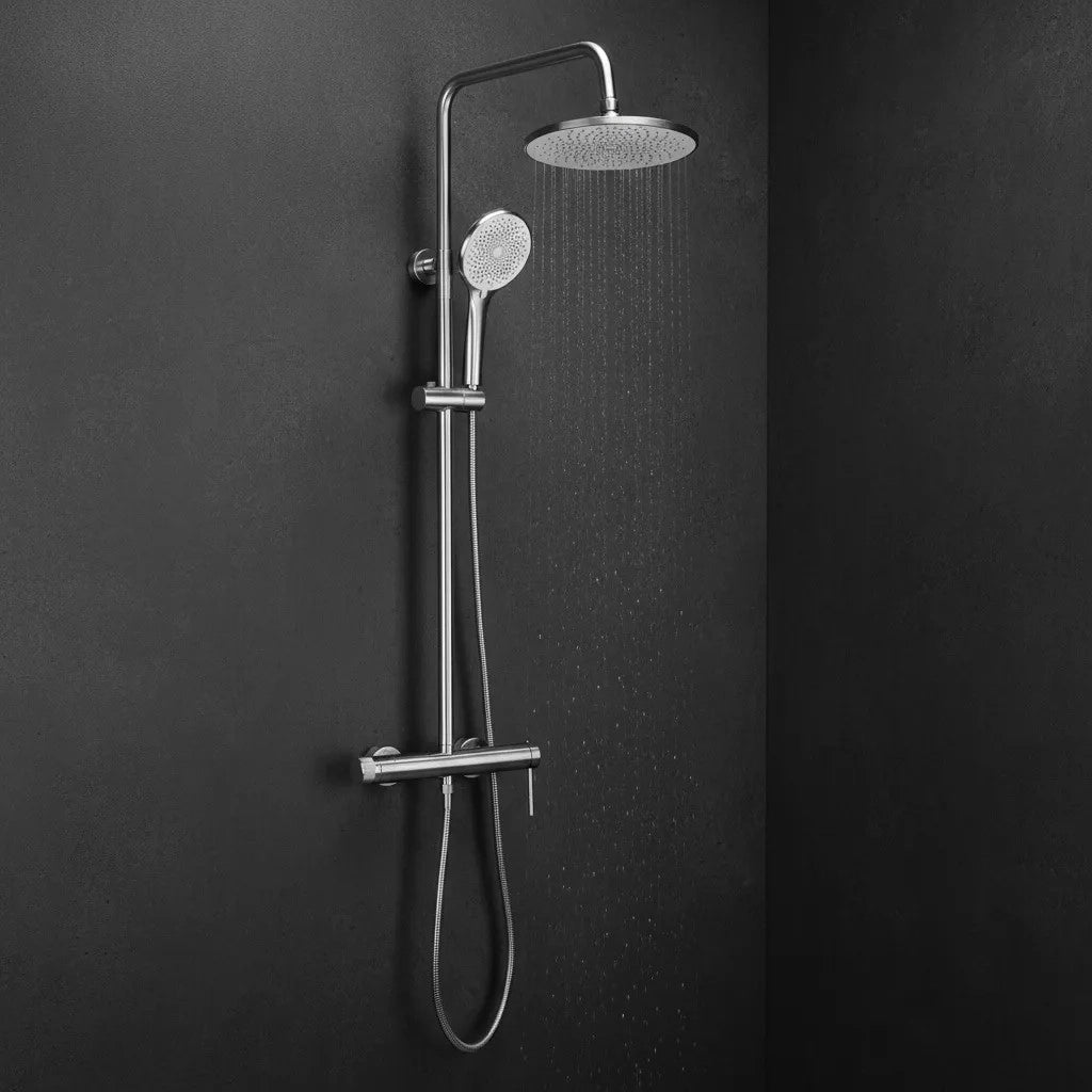 Set Doccia Rea Foss Clif Brush Nickel