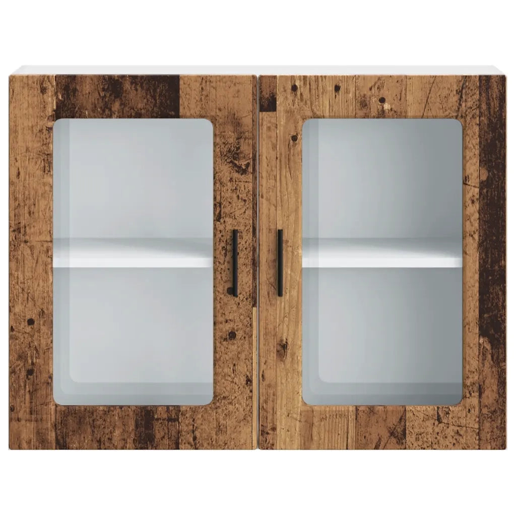 Pensile da Cucina | Mobile da Cucina con Porta in Vetro Porto Legno Vecchio