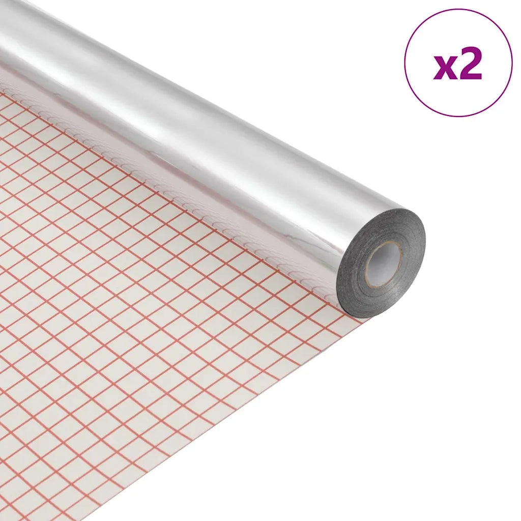 Film Adesivo per Specchi 60 x 100 cm 2 pcs Argento PET 3394632
