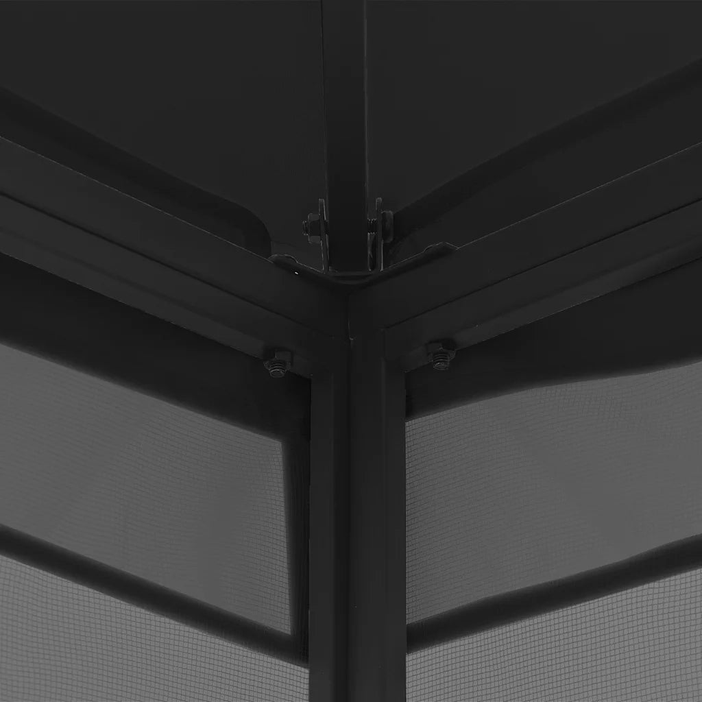 Gazebo | Pergolato con Rete 300x400x265 cm Antracite