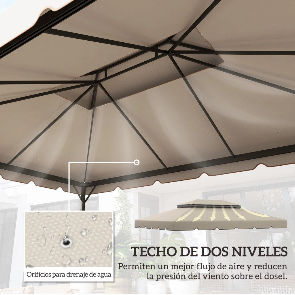 Toldo per Pergola 4x3 m ¨C Minimal ¨C Beige