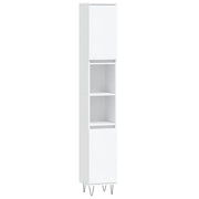 Armadietto da Bagno | Armadio da bagno Bianco 30x30x190 cm in Legno Multistrato