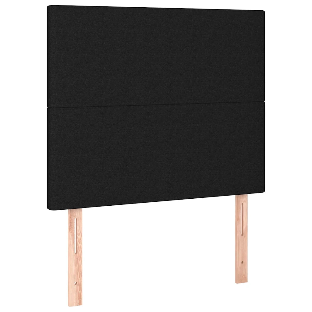 Letto a Molle con Materasso e LED-Struttura Letto con Materasso Nero 80x200 cm in Tessuto 900688