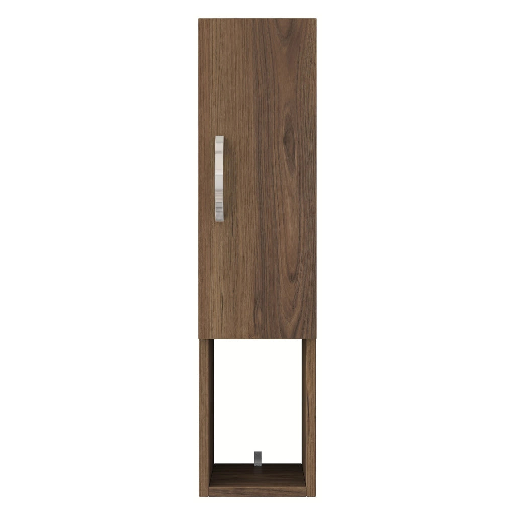 Boglione, Mobile Pensile 2 Ripiani, 22x90h cm Marrone Noce