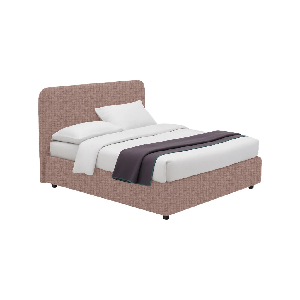 Poole, Letto Piazza e Mezza Sfoderabile Made in Italy, Rosa Antico