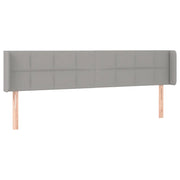 Testiera | Testata ad Orecchio Grigio Chiaro 203x16x78/88 cm in Tessuto
