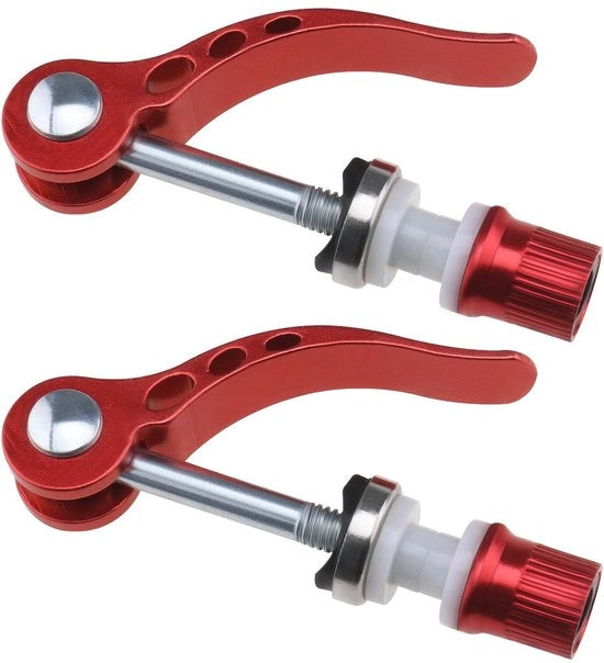 Pompa a doppio anello in alluminio leggero - da installare facilmente - alta qualità - colore rosso - compatta e duratura - pompa per bicicletta