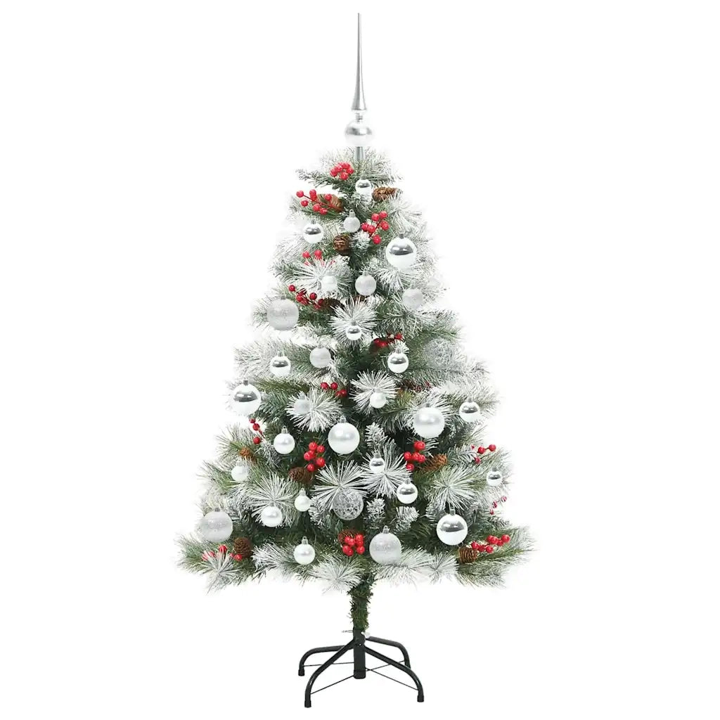 Albero di Natale artificiale Verde e bianco 120 cm 3395166