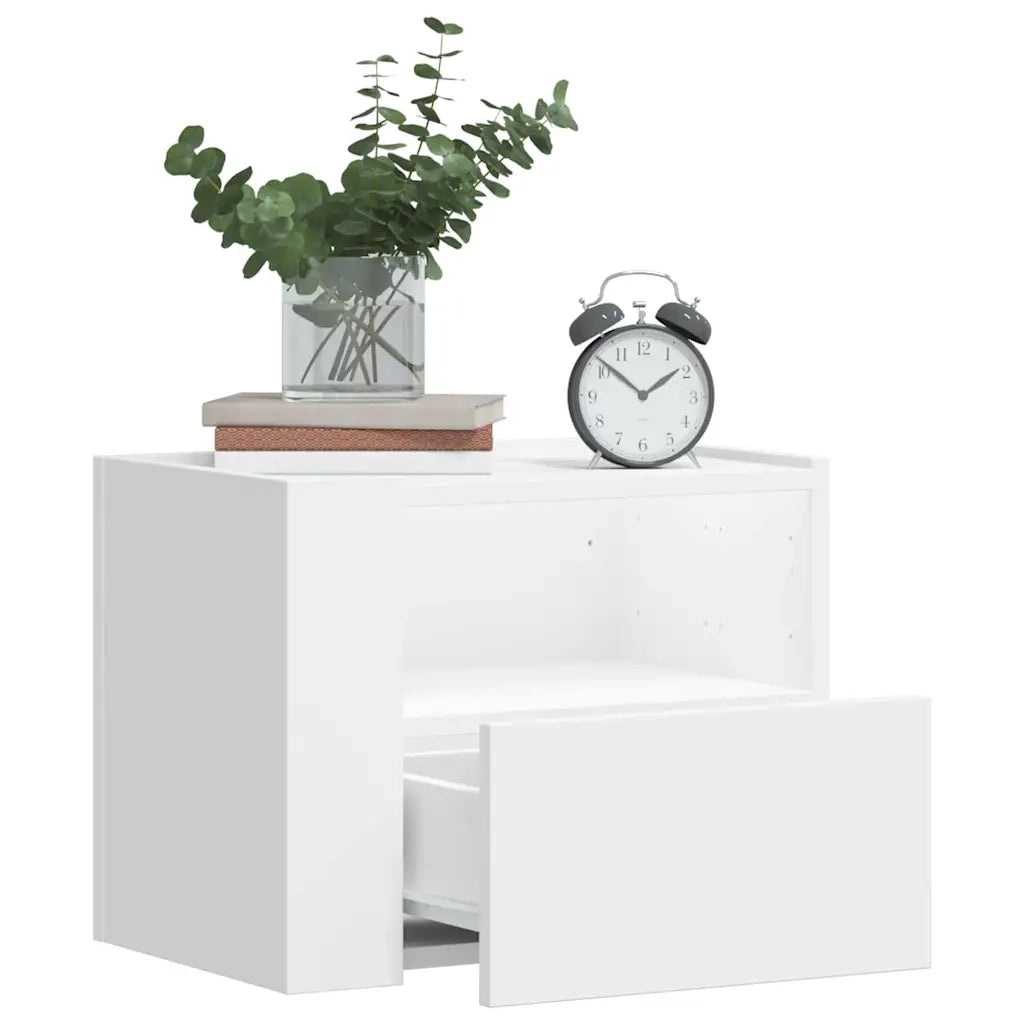 Comodini a Muro 2 pz Bianchi 45x30x35 cm 848312