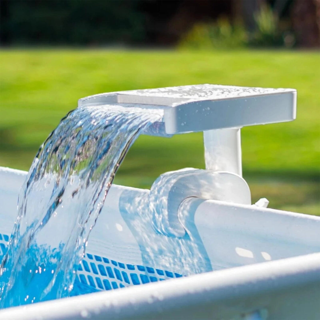 Intex 28090 Fontana Cascata LED Multicolore per Piscina Fuori Terra con Generatore Idroelettrico colore Bianco