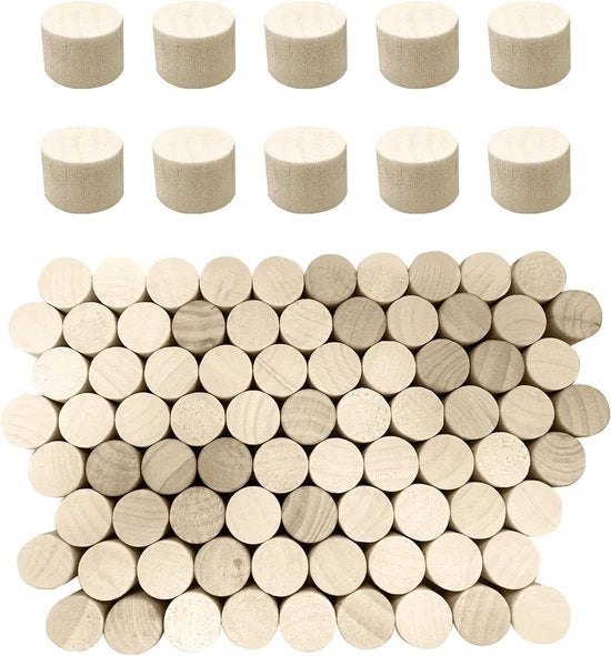 Pluggi in legno per riparazioni - 80 pezzi - 20 x 15mm