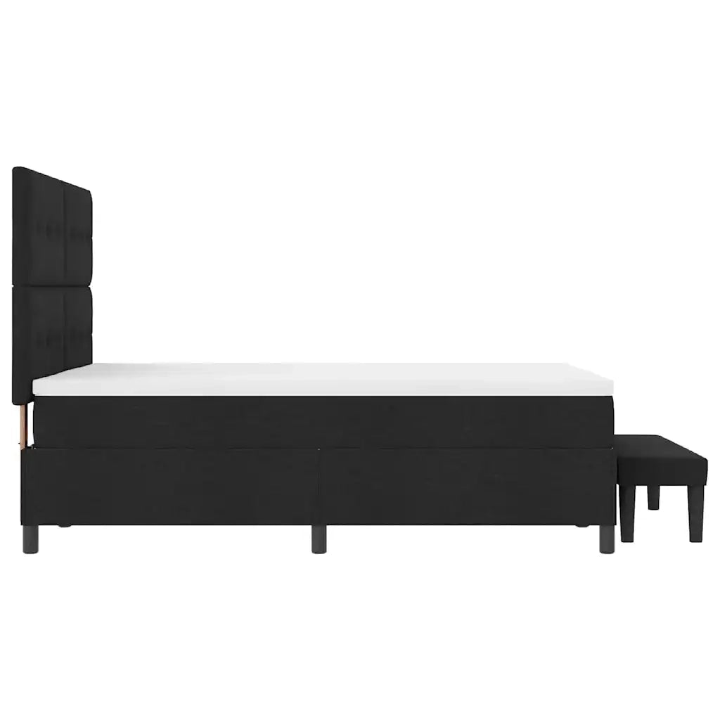 Letto a molle con testiera Nero 140 x 200 cm Tessuto 3344074
