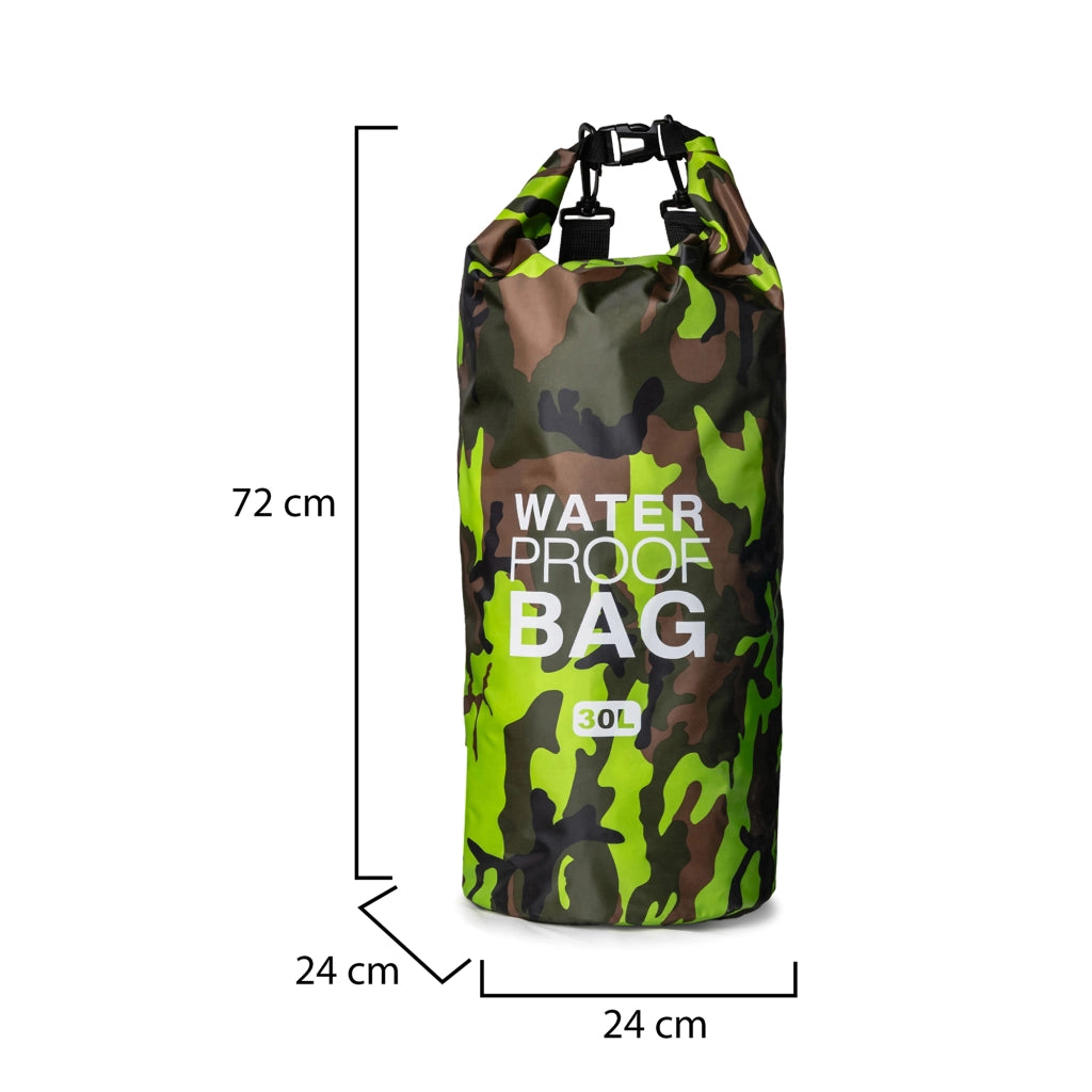 Semitame, Borsa Impermeabile Capacità 30 lt, Verde Mimetica