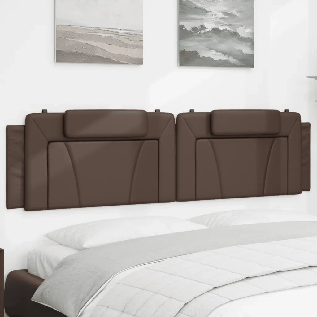 Cuscino Testiera Viana Marrone 200 cm in Similpelle 374816