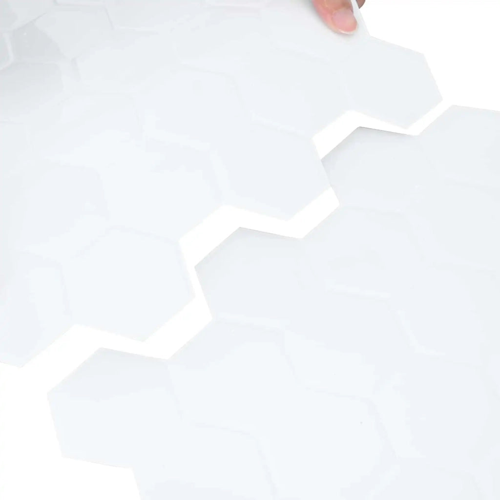 Piastrella Esagonale 20 pcs Bianco 30 x 30 cm Poliuretano e PET 42046226