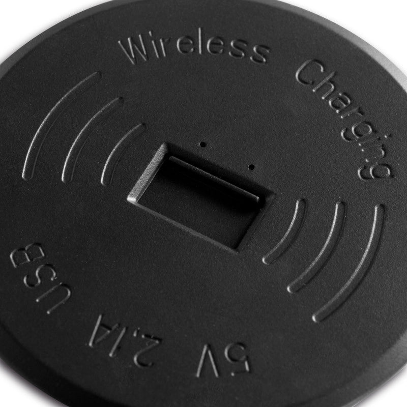 Caricabatterie wireless nascosto Airtop 2, D.60mm, 5V DC 2A (Qi-10W), Tecnoplastica, Nero