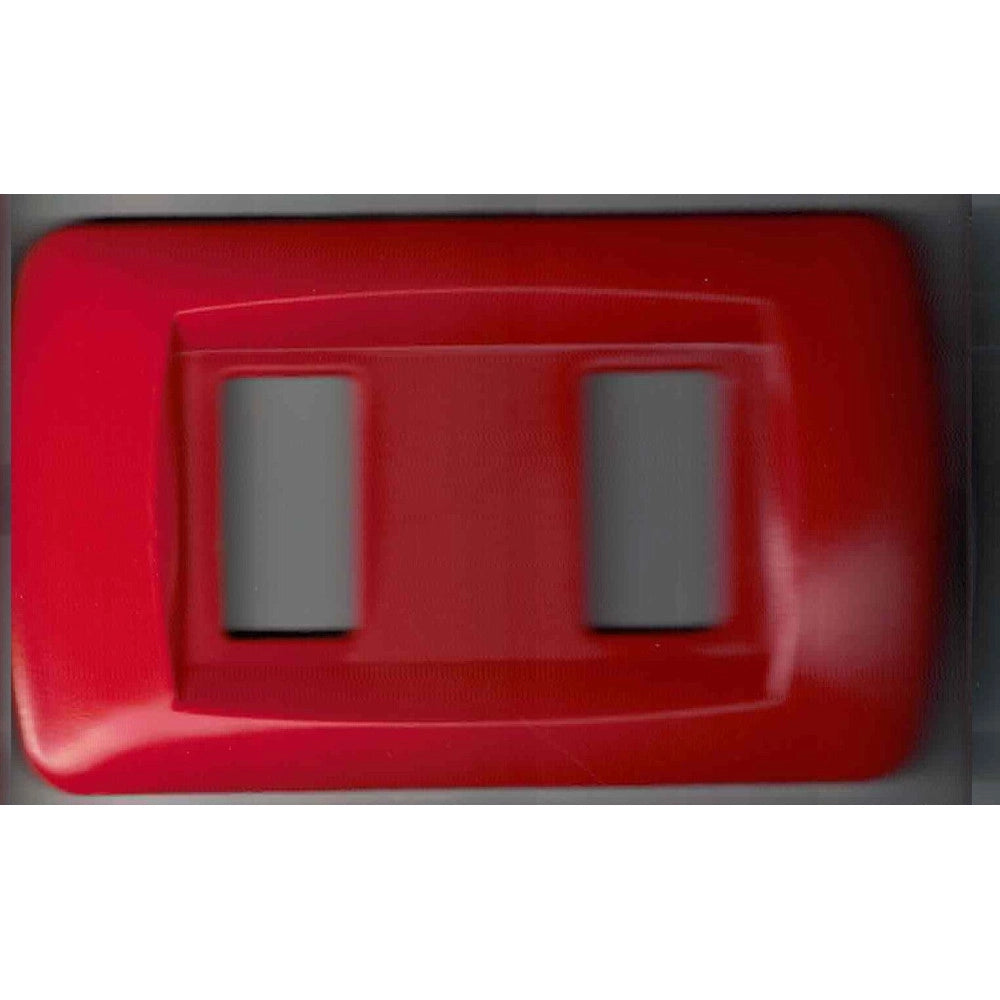 Trade Shop - Placchette Placche In Abs Serie Magic Bticino Compatibili Placca Copriprese Fori - Rosso Scuro -4 Fori     -