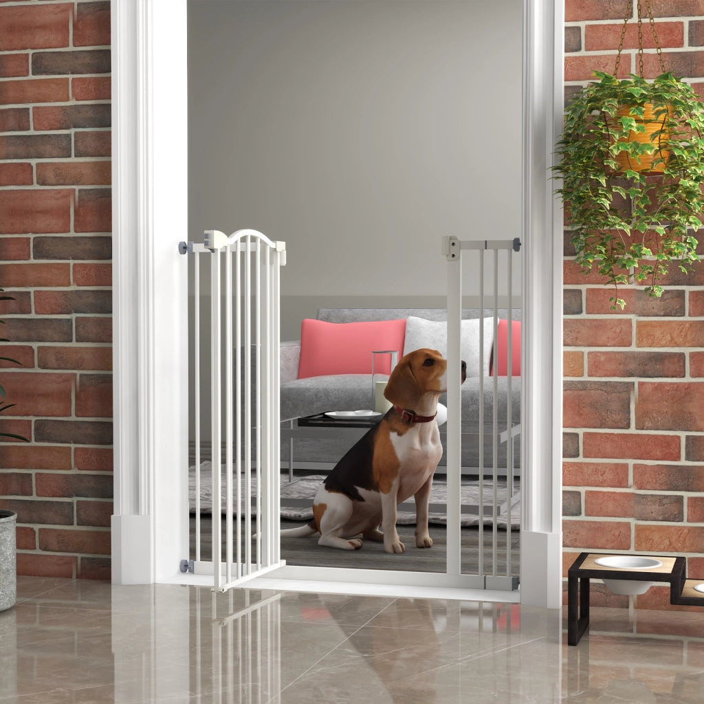 Cancello per cani estensibile 74-100 cm ¨C zephmum ¨C bianco