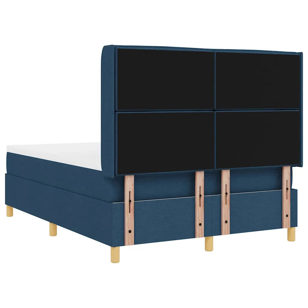 Letto a molle con strisce LED Blu 140 x 200 cm Tessuto 3343636