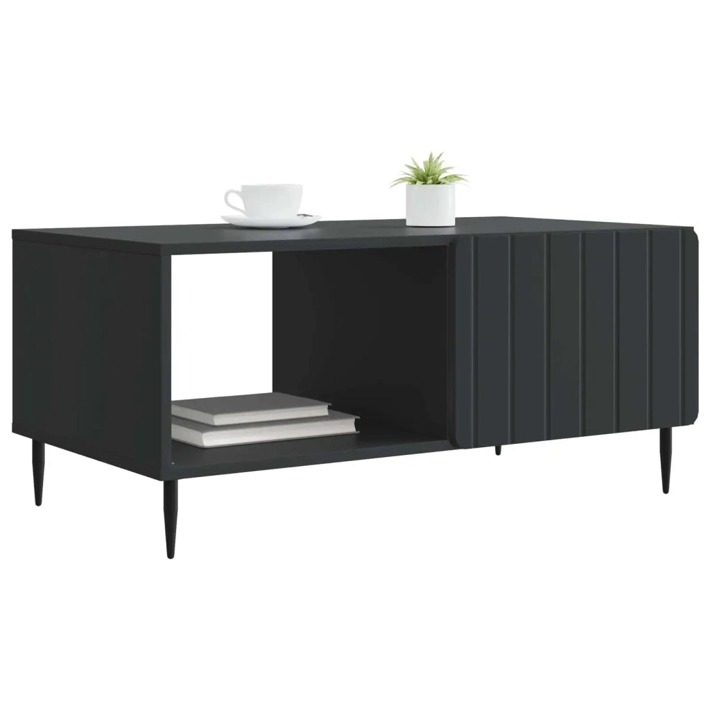 Tavolino da salotto | Tavolino da caff¨¨ | Tavolino da Soggiorno Nero 90 x 50 x 40 cm Legno ingegnerizzato