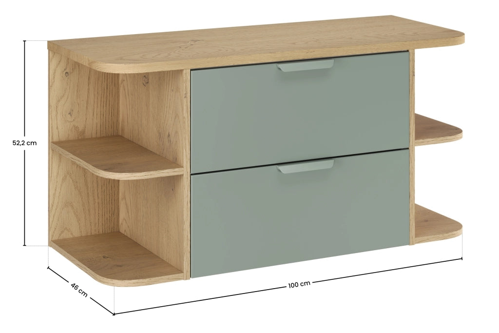 Set mobili bagno 100 cm con piano Aster Green 100 cm