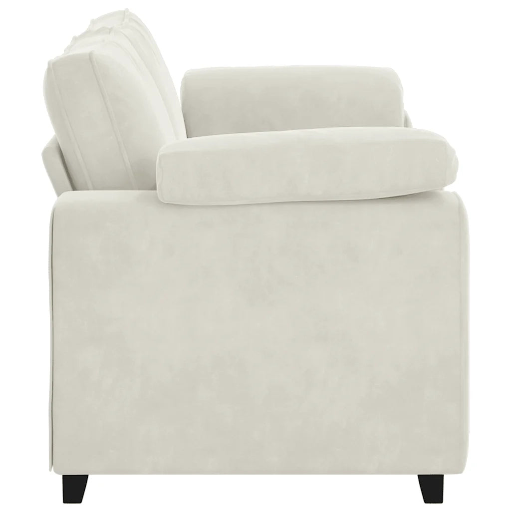 Divano Divanetto Crema 180x77x82 cm in Velluto 4105275