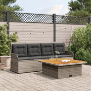 Set Divani da Giardino 3 pz con Cuscini Grigio in Polyrattan 3262588