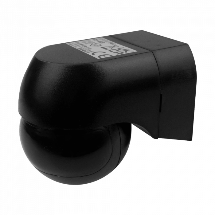 Sensore di movimento PIR esterno nero IP44 12m Ecolight