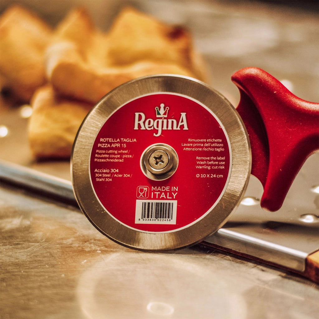 Rotella Taglia Pizza Regina Abs/Acciaio Rossa