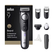 Braun BT9520 BeardTrimmer 9 Regolabarba 52 lunghezze 0,5 mm 2 cm Bagnato e Secco autonomia 180 min colore Nero Grigio