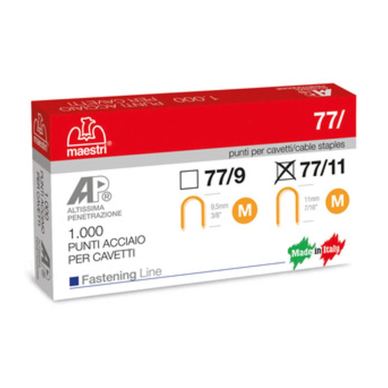 MAESTRI PUNTI SPILLATRICE  77/11 DA 1000 PZ