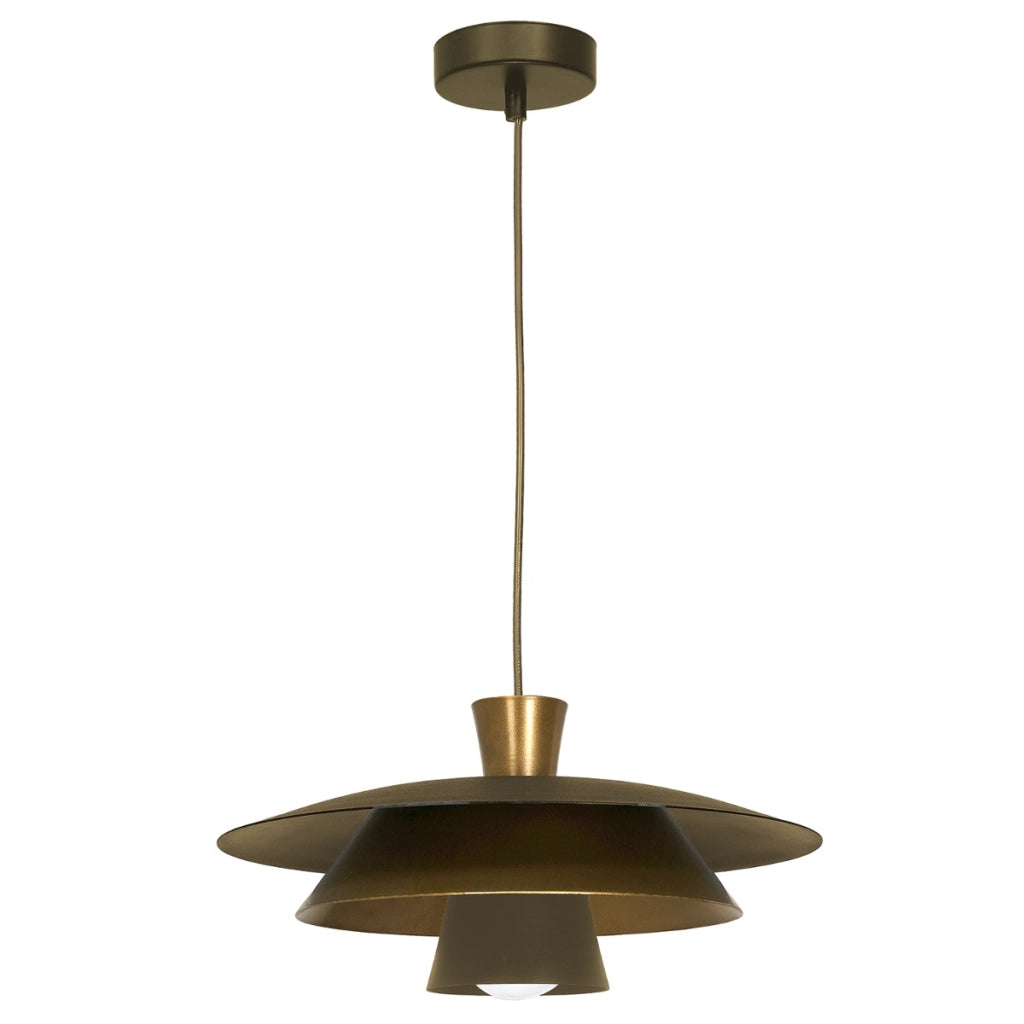 Lampada a sospensione Luminex Plato oro titanio E27 Ø34