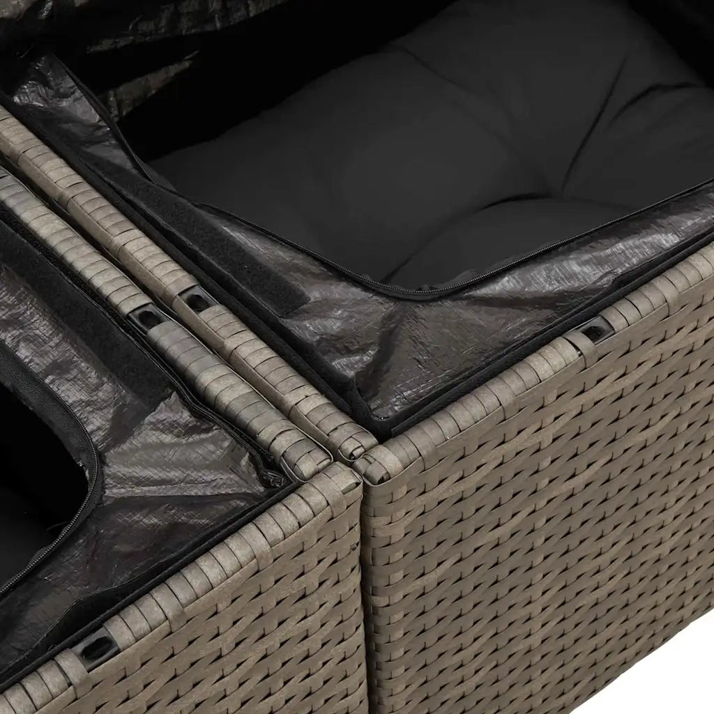 Set Divano da Giardino 7 pcs Grigio polyrattan 3356571