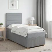 Letto box spring con materasso Grigio Chiaro 80 x 200 cm 3454256