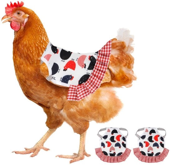 Zadel per pollo - 2 pezzi - Progettazione protettiva - Schermo per polli - Protezione elastica - Dimensioni 22 x 17 cm - Materiale di alta qualità - Protezione per polli