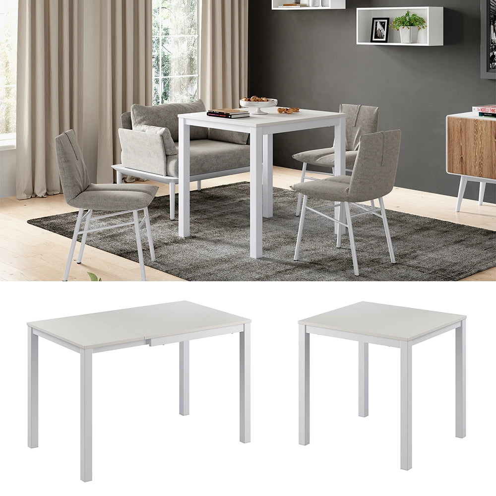 Vicco Tavolo da pranzo Bianco 120 x 70 cm Estensibile