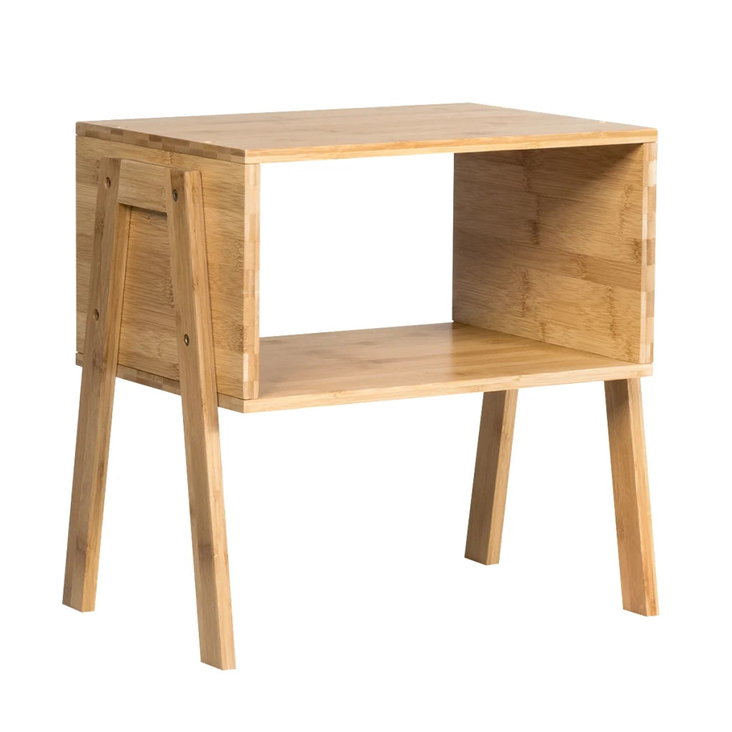 Set di 2 comodini 43 x 29 x 42 cm con vano a giorno design compatto in bambù naturale 20_0012484