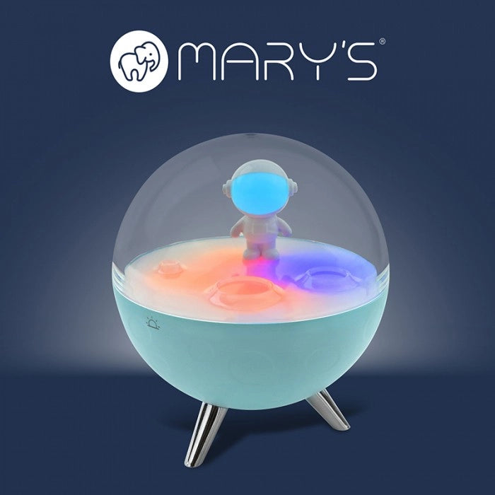 Lampada notte LED luna RGBW ricaricabile blu Mary's