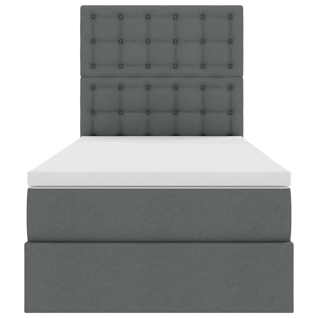 Letto con contenitore e materasso Grigio scuro 100 x 200 cm 3371887