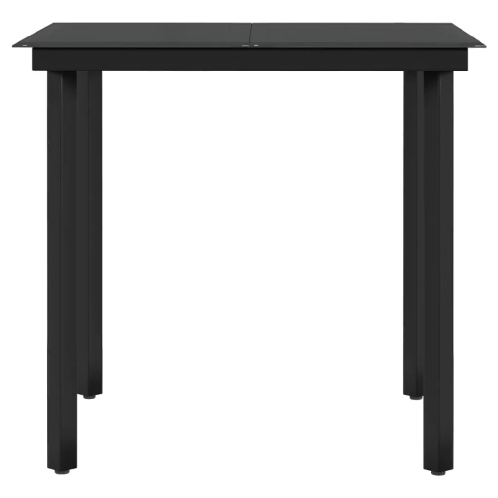 Set da Pranzo da Giardino 3 pz con Cuscini Nero 3099505