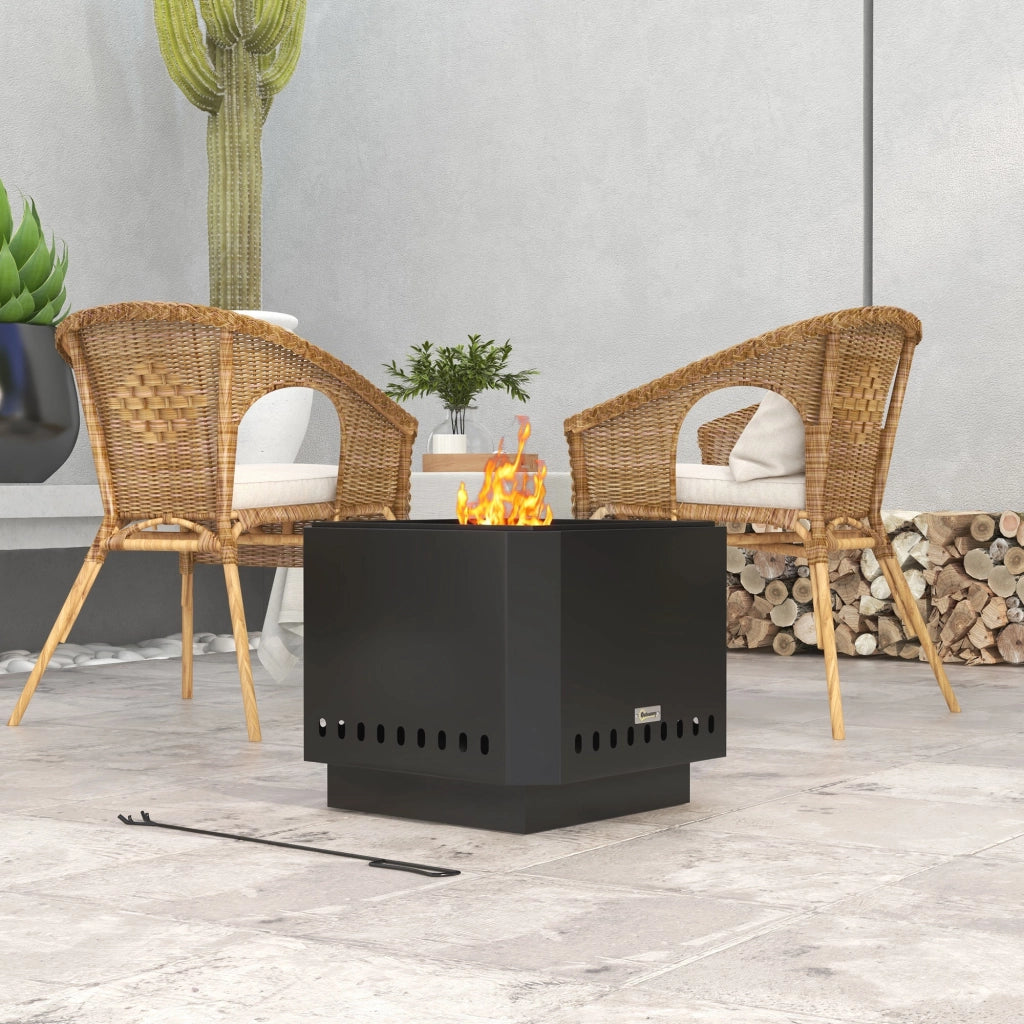 Braciere da Giardino ¨C Zephmum ¨C Nero 48x48x41 cm