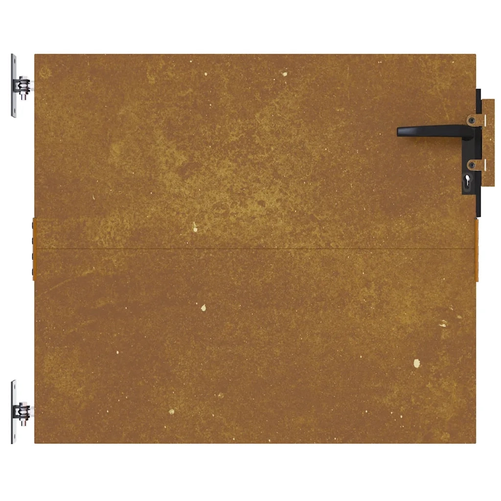 Cancello da giardino 85x75 cm in acciaio Corten 153256