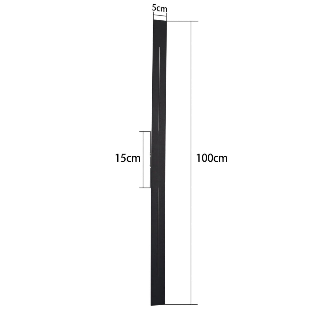 ZMH Applique LED per interni nera 30cm 60cm 100cm