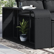 Scaffali portaoggetti 2 pz neri in polyrattan 365981