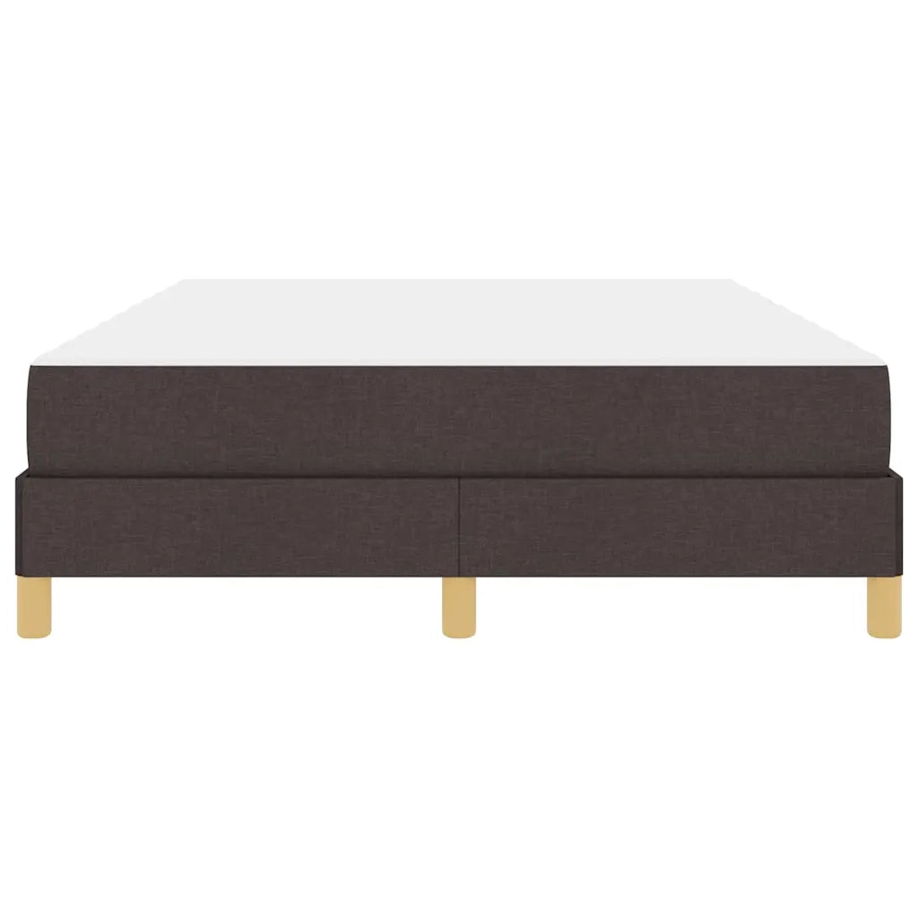 Letto a molle con materasso Marrone Scuro 160 x 200 cm Tessuto
