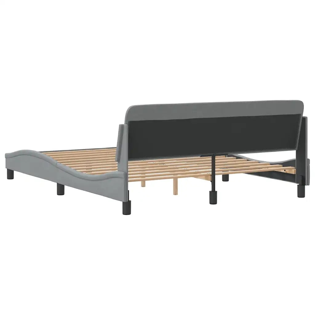 Giroletto-Struttura Letto Dover Grigio Chiaro 160x200 cm Tessuto