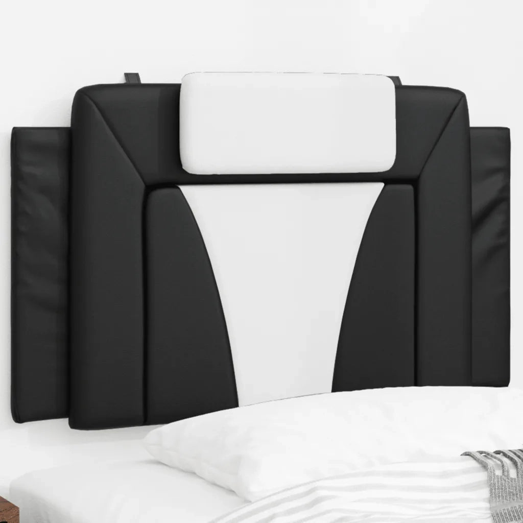 Cuscino Testiera Viana Nero e Bianco 80 cm in Similpelle 374765