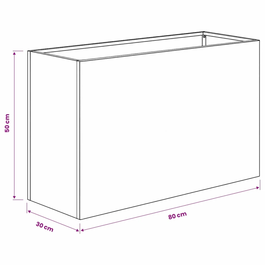 Vaso da giardino Bianco 80 x 30 x 50 cm 8005598